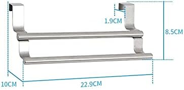 Omoons Forks sobre o trilho de toalha da porta, suporte de toalha para cozinhas e banheiros, aço inoxidável