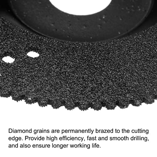 UXCELL 4 de dupla fins de diamante de diamante brasiled Roda de moagem côncavo, aço carbono, Arbor de 16 mm