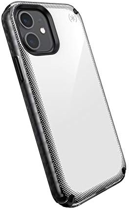 Speck Products Presidio2 Armour Cloud iPhone 12, iPhone 12 Pro Case, Clear/Black/White Hot/Black/Black