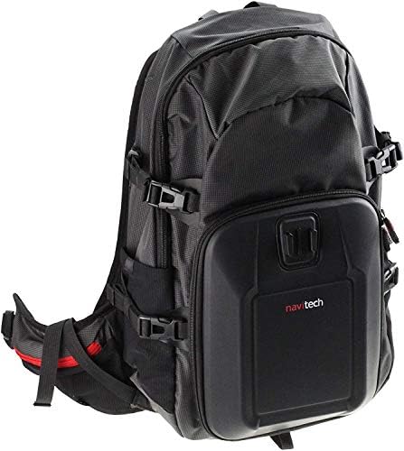 Backpack da câmera de ação da Navitech e kit de combinação de acessórios 8 em 1 com tira de tórax integrada-compatível com Kitvision Escape HD5W WiFi Action Camera