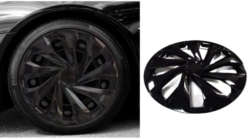 Snap de 16 polegadas no Hubcaps compatíveis com o Ford EcoSport - conjunto de tampas de 4 aros para rodas de 16 polegadas - preto