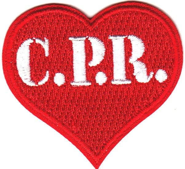 CPR Heart Iron on Patch Nurse Profession Medical