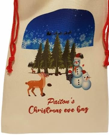 Doherty personalizado saco de Natal | Material forte com corda de tração | Personalizado com nome