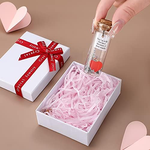Mensagem de amor de zonon com coração de garrafa de vidro e mensagem amor presente decoração romântica para namorado ou namorada