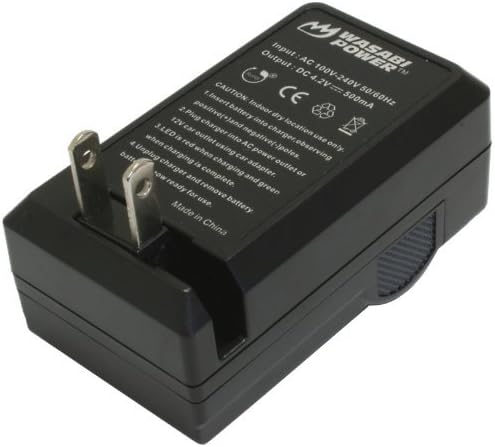 Bateria de energia e carregador Wasabi para Hewlett Packard NP-60, A1812A, L1812A, L1812B, Q2232-80001 e HP Photosmart