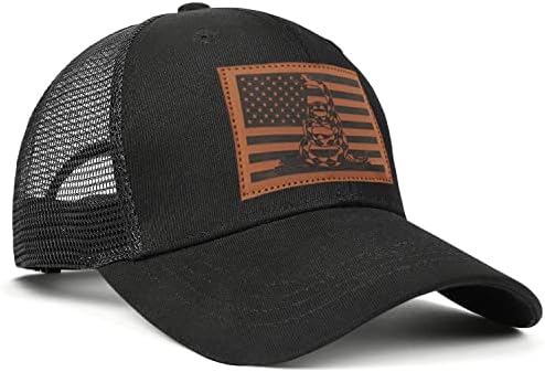 Não pise em mim boné de chapéu de beisebol - American Gadsden Snake Flag Trucker Hat para homens