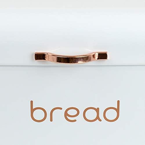 Caixa de pão básico para casa para bancada de cozinha, metal, serva com topo de dobradiça | Caixa de pão grande | Mantém pães,