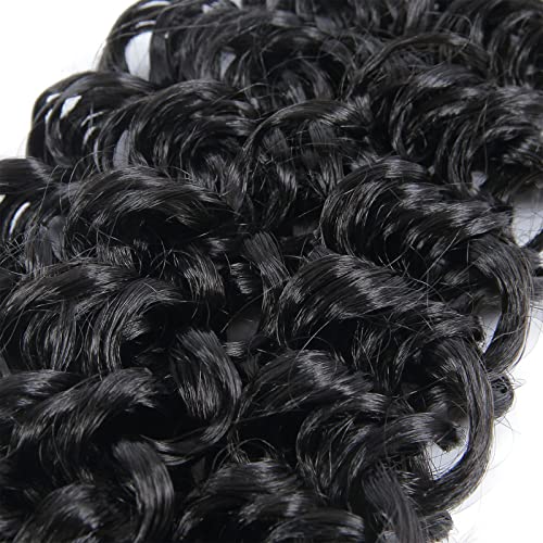 8 Pacote de cabelo de crochê de crochê de crochê cabelos de crochê para mulheres negras Sortuta de onda profunda, Extensões sintéticas de cabelos de crochê de crochê boêmia