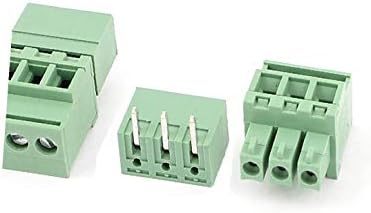 X-Dree 10 PCs 300V 8a 3pins / Ways 3,5mm Pitch PCB parafuso Terminal Block Connector Verde (10 PCS 300 ν 8a 3pins / Ways 3,5mm Pitch PCB parafuso conector do bloco de bloco verde verde verde