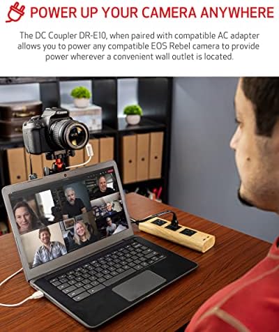 Canon EOS Webcam Acessórios Kit de partida, compatível com laptop e PC, streaming de alta resolução, videoconferência e criação de conteúdo, adaptador de potência compacto Ca-Ps700