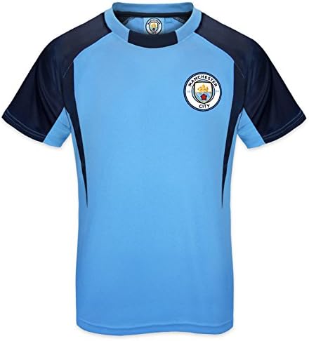 T-shirt de Kit de Treinamento Poly de Treinamento Poly Clube de Futebol do Manchester City City