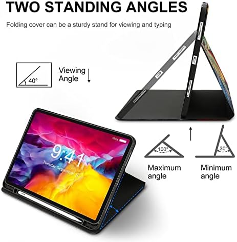 Pintura de ervas Tablets de tablet Slim Flip Stand Tampa de proteção com porta -lápis compatível com iPad Pro 2020 （11in）