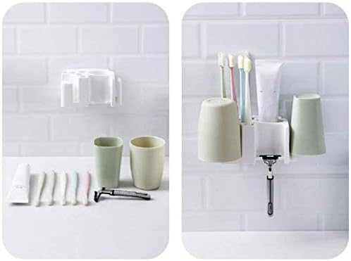 Tfiiexfl Creative escova de copo de porta-doo-dente do porta-doo-dente do orifício para pasta de dente do banheiro Organizador de banheiro