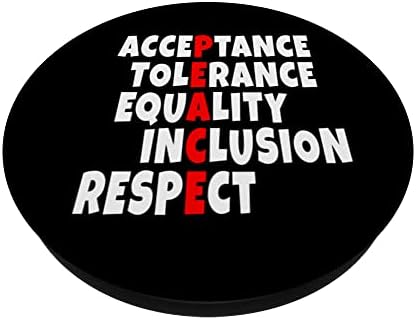Igualdade de aceitação da paz Igualdade Respeite os adultos Popsockets Swappable PopGrip