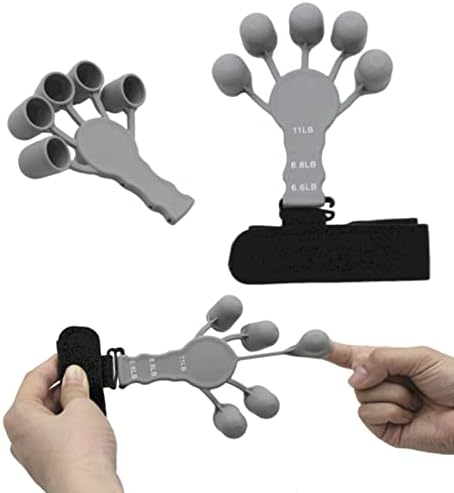 Fortalecedor dos dedos | 6 Bandas de resistência ao dedo de silicone de nível de nível resistente, treinador de força de