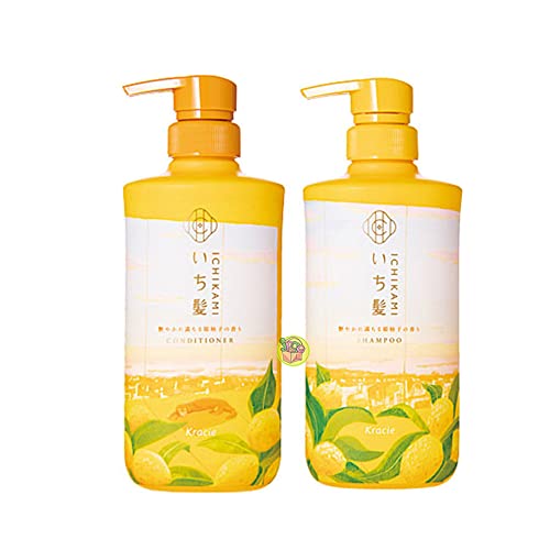 Ichikami hime yuzi shampoo e condicionador conjunto de edição limitada perfume-pomelo laranja