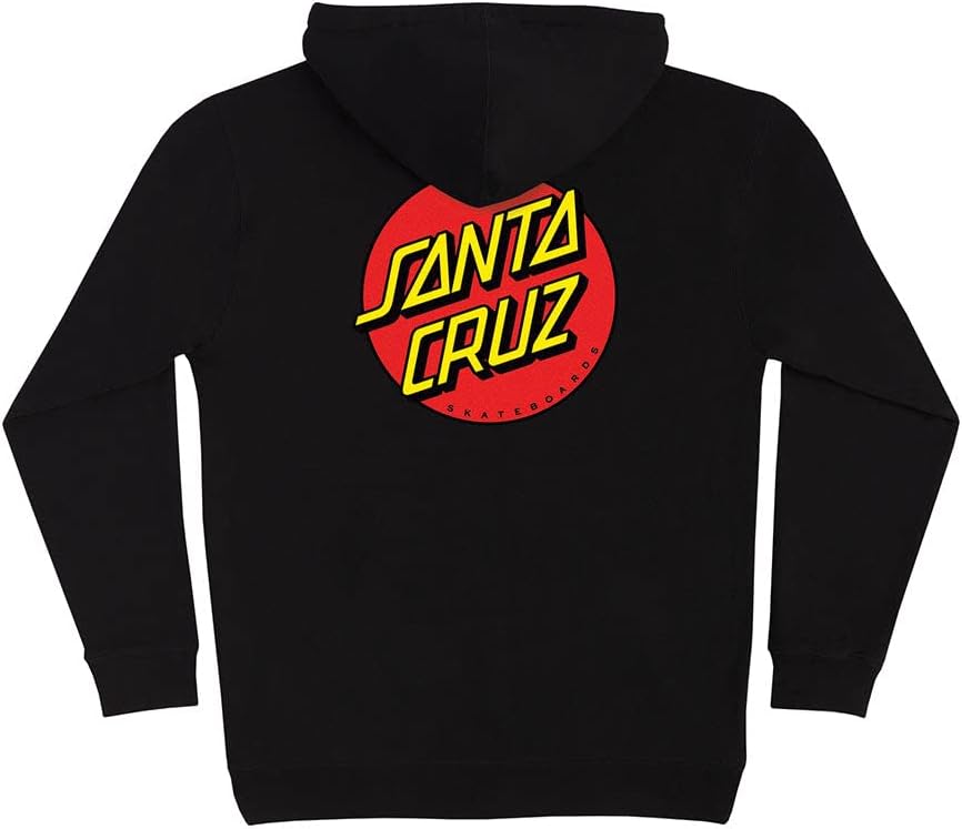 Santa Cruz masculino masculino masculino com capuz Classic Dot Skate Zip Up Sweatshirt