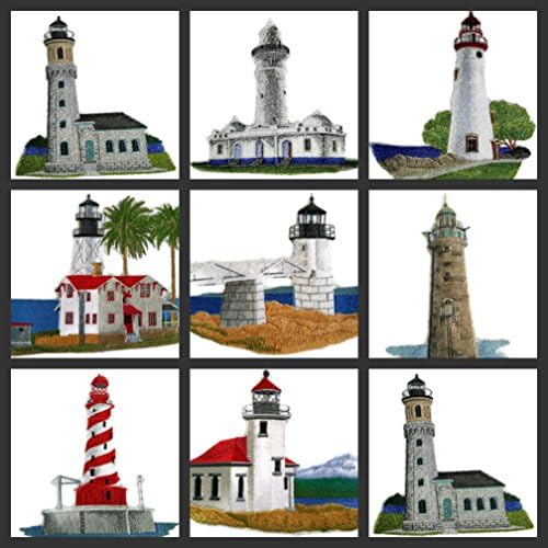 Lighthouse personalizado e exclusivo [Lighthouse de Lighthouse] bordado de ferro bordado ON/Sew Patch [7.5 *6] [Feito nos EUA]