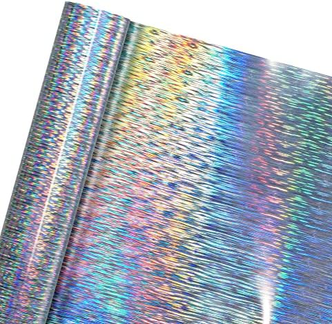 Mosaic+ Craft Vinyl escovado holografia 7 pacote de rolos, incluindo papel de transferência e ferramenta de capina - M0