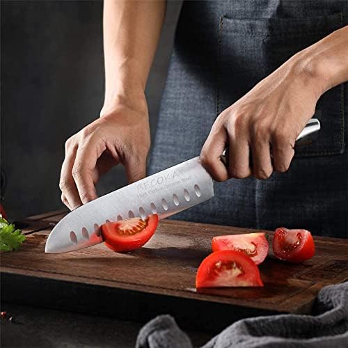 BECOKay Profissional Chef de 8 polegadas Faca e Faca Santoku de 7 polegadas, knif Santoku de 7 polegadas, aço inoxidável