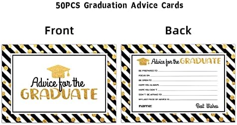 HOHOMARK 50PCS CARTOS DE ASSUNTO DE GRATUÇÃO, CLASS DE 2022 Graduação Wish Cards for Graduates High School College Party Favor Favors Game Supplies, BYJ-KP-GRADUATE-50
