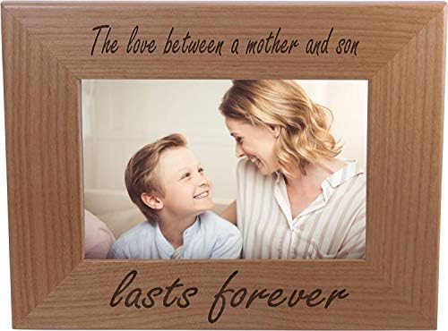 CustomGiftsnow O amor entre mãe e filho dura para sempre - madeira de imagem - se encaixa na imagem de 5x7 polegadas