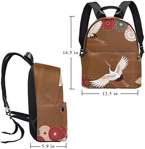 Mochila laptop VBFOFBV, mochila elegante de mochila de mochila casual bolsa de ombro para homens, japonês Retro Flower Crane Peony