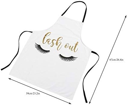 2pcs Lash Gold Avents Bibs de algodão cozinheira de cozinha de cafeteria de aventais de limpeza