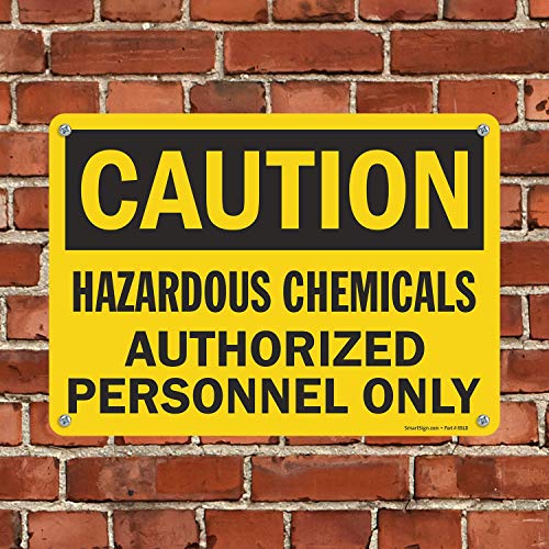 SmartSign Cuidado - Produto Químico Perigoso, Somente Pessoal Autorizado Sinal | 10 x 14 plástico