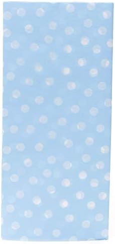 Papel de seda - papel de seda para sacos de presente - design de bolinhas azul e branco