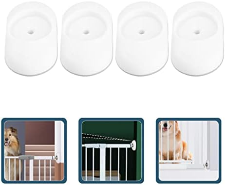 Housoutil Porta branca 4pcs Portão de bebê Protetor de parede Copo de parede de segurança Bumpers de parede guardar