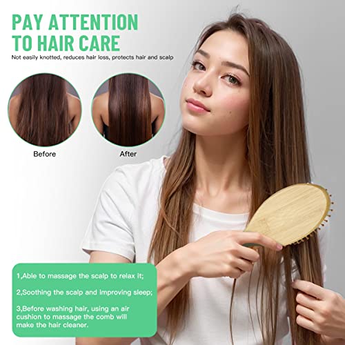 Neverland Beauty 1pc Natural Bambu Massagem de madeira Pobre de escova de cabelo para todos os tipos de cabelo Melhorar o crescimento