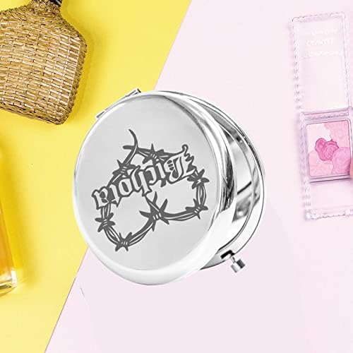 Música latina de teclado Music Mirror Music Song Gifts Latin Music Singer Fãs Compact Makeup Mirror For Women Girls