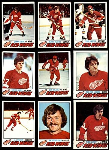 1977-78 Topps Detroit Red Wings perto da equipe set Detroit Red Wings GD+ Red Wings
