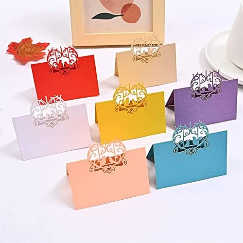 Cartões de lugar de mesa, cartão de casamento, cartões de nomes de lugar, 100 x cartões de casamento, cartas de bird