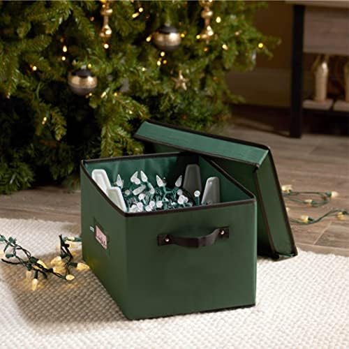 Zober Christmas Light Storage Box - Premium 600D Oxford, com 4 envoltórios de armazenamento de luz de plástico, para armazenar