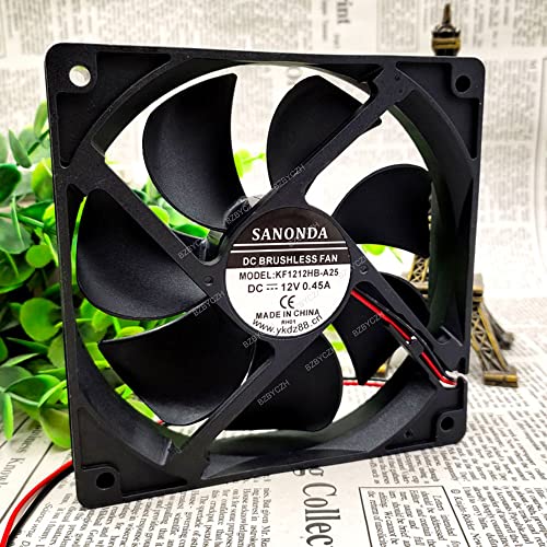 BZBYCZH Compatível para Sanonda KF1212HB-A25 12V 0,45A 2 fios 12cm 12025 Fan de resfriamento