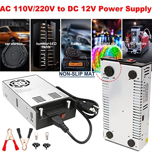 Nova versão AC DC Converter 360W com Switch, EAGWELL SMPS 110V AC TO 12V DC DC SONDA DE PODERAÇÃO DE PODERAÇÃO Ajusta