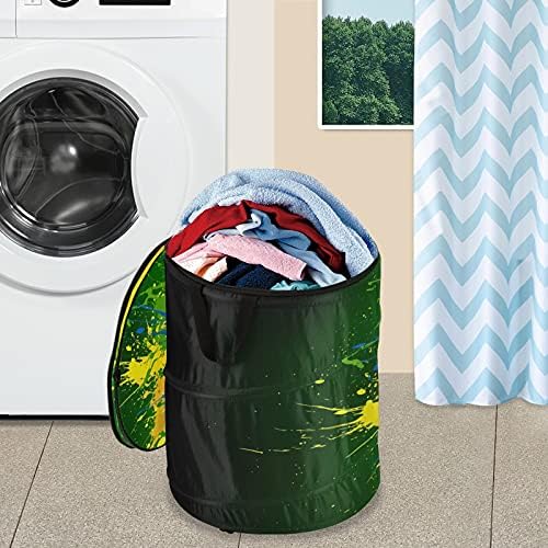 Spucer Ball Splash Pop Up Laundry Horse com tampa dobrável cesta de armazenamento Bolsa de roupa dobrável para camping