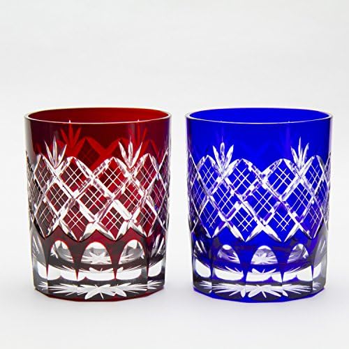 田島 硝子 Tajima Glass TG04-24-2 Edo Kiriko Camadas Yarai Pattern