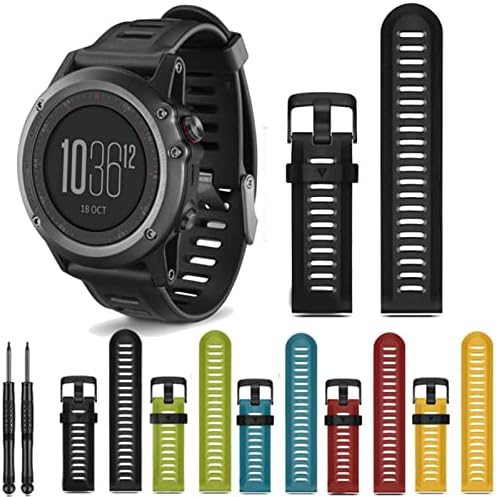 Houcy 26mm Fashion Outdoor Sport Watch Band Strap for Garmin Fenix ​​7x Fenix3 Relógio de silicone com ferramentas