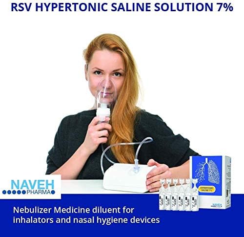 Solução salina hipertônica de Naveh Pharma RSV 7% + RSV Salinha hipertônica 3% - 25 unidades de 5ml/0,18 fl oz cada