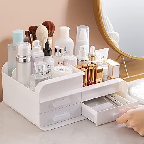 Organizador de cosméticos-organizador de fabricação com 3 gavetas-Cosméticos exibem casos de perfume, cremes, escovas de