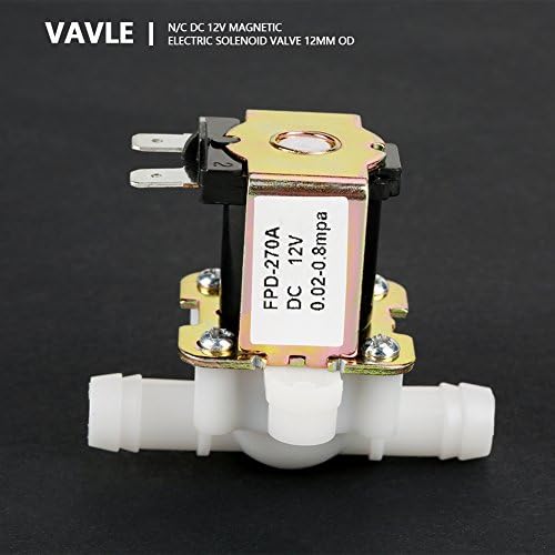 DC12V OD12mm Válvula eletromagnética plástica Normalmente fechada Válvula solenóide Chave de entrada de água