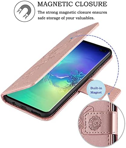 Caixa telefônica da capa da carteira de couro Kazineer para Samsung Galaxy S10+ Plus, com slots de suporte para cartão
