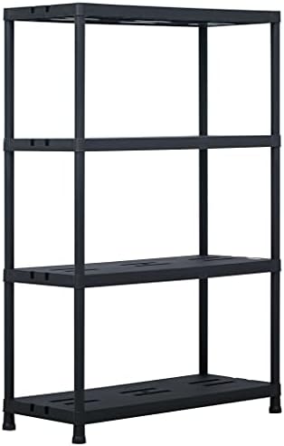 AllForyours Plataforma de armazenamento Prateleira industrial Racks 2 PCs pretos 485 lb 35,4 x15.7 x54.3 Plástico