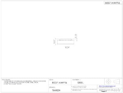 Timken 05079 rolamento cônico, cone único, tolerância padrão, furo reto, aço, polegada, 0,7869 id, 0,5660 de largura