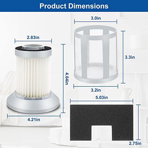 Substituição de filtro Compatível com Bissell 2156, 2156a, 1665, 16652, 1665W Zing Vacuum Cleaner, substitua a parte 1613056,