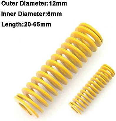 Compressão mola de aço inoxidável mola amarela Liga longa carga estampagem molde de compressão mola externa dia 12mm