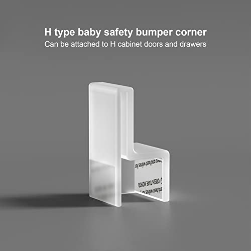 10pcs Desk canto Segurança Protetor de forma H Forma Silicone Guard de pára -choques à prova de bebê para móveis contra cantos.